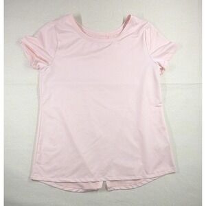 IZOD Women's Pink Stretch Activewear T-Shirt Short Sleeve Crew Neck M